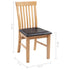 Swen Studio -  Dining Chairs 6 pcs Solid Oak Wood and Faux Leather